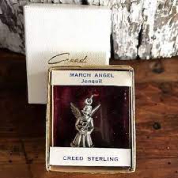 VTG I Creed I STG March Birthday Angel Jonquil Flower Charm - Picture 8 of 9